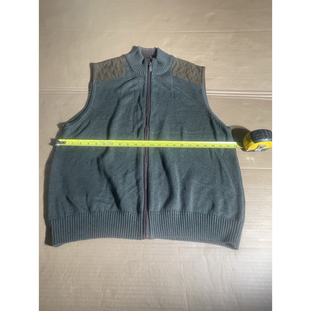 Alex Cannon Sweater Vest Men's Gray Size XL Full Zip